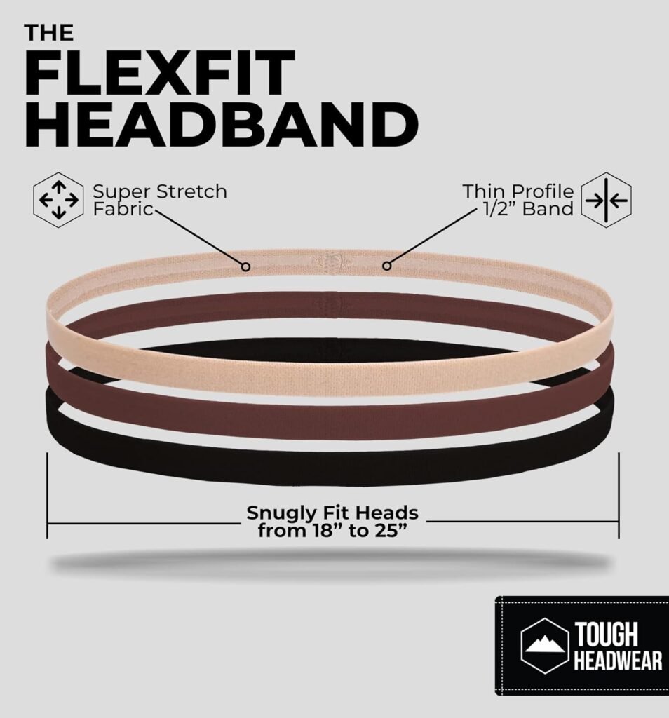 Thin Elastic Headbands for Women - Athletic Headbands - Sports Headbands Men - Soccer Headband - Workout Headbands for Women