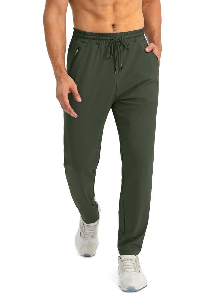 G Gradual Mens Sweatpants with Zipper Pockets Tapered Joggers for Men Athletic Pants for Workout, Jogging, Running